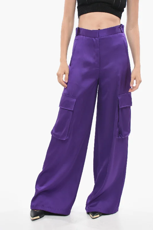 Versace Viscose Palazzo Fit Cargo Pants Holiday Special Offers