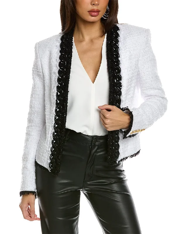 Balmain Side To Side Silicon Chain Tweed Jacket Clothing Sale