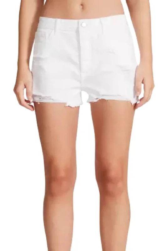 Hot Shorts In White Women's Athletic Outfit