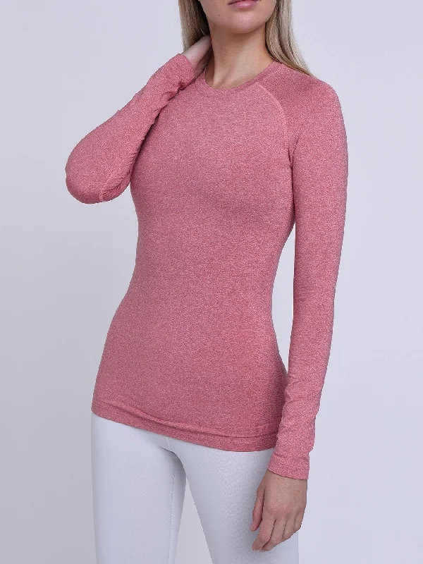 SuperThermal Long Sleeve Compression Base Layer Crew Neck Top for Women With Brushed Inner Fabric Women's Everyday Apparel