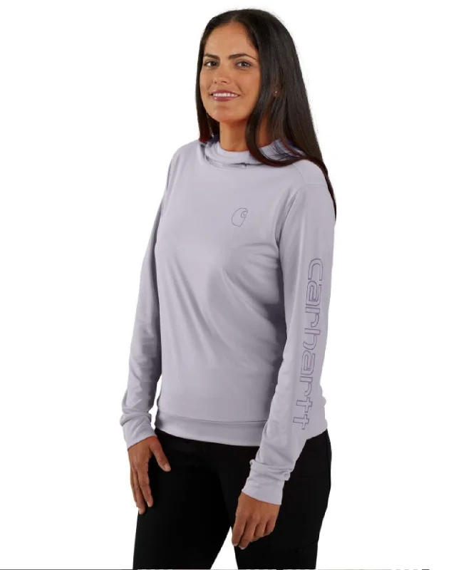 Carhartt Women's Force Sun Defender Relaxed Fit Long Sleeve Graphic Hooded T-Shirt Holiday Gift Guide Sale