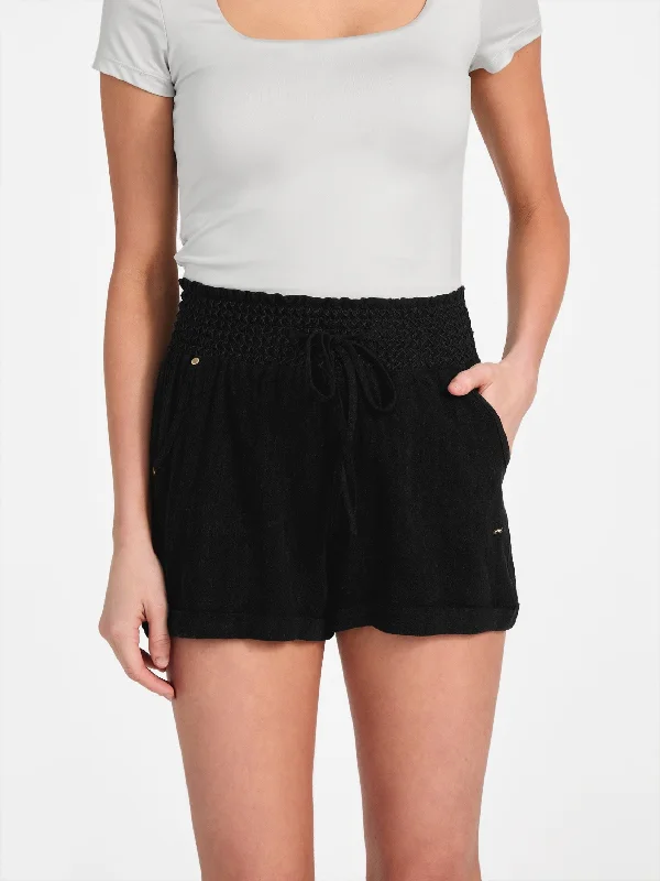 Harper Linen-Blend Shorts Women's High-Fashion Outfit