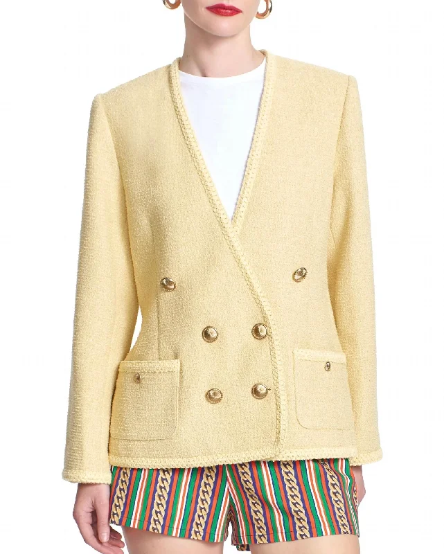 Evelyn Tweed Jacket In Bamboo Clothing For Women