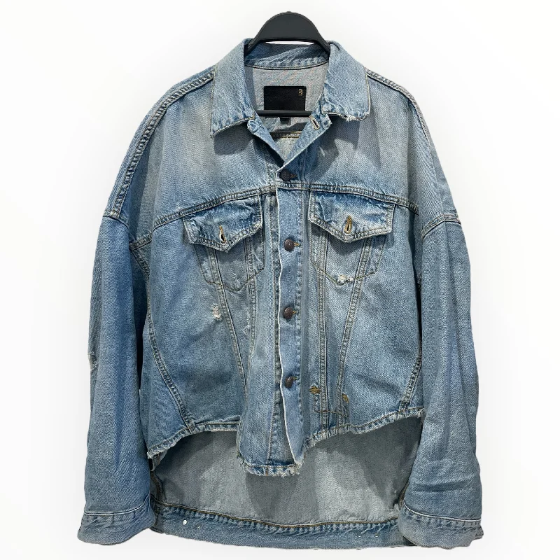 R13/Denim Jkt/S/Denim/IDG/Long Tail Wide Jacket Stylish Women's Outfit