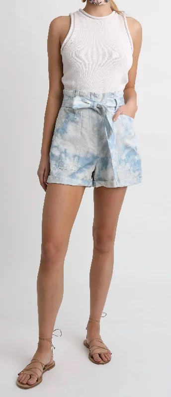 Davidson Short In Blue Marble Women's High-Fashion Apparel