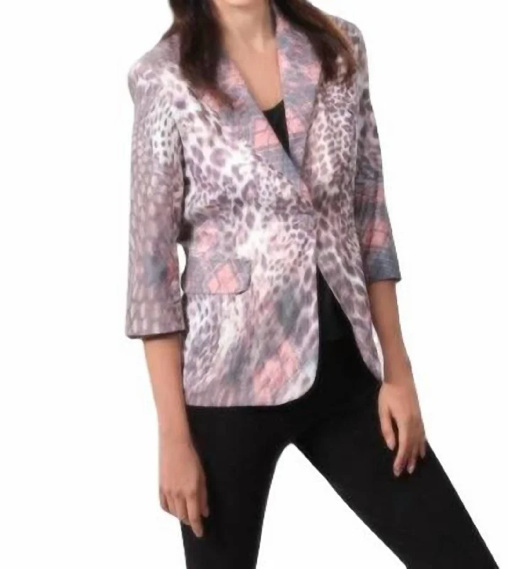 Wild Wanderlust Blazer In Cream/pink Women's Casual Outfit