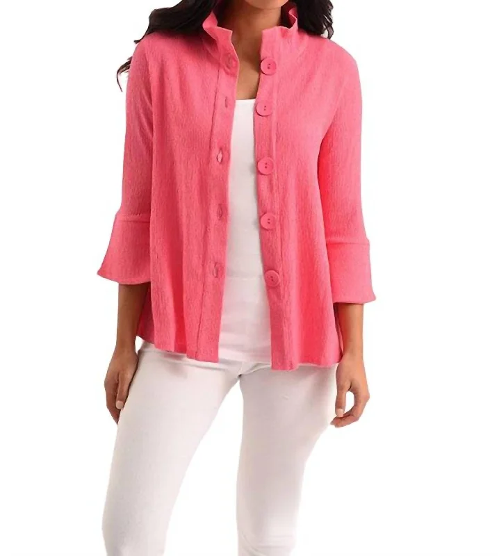 Kara 3/4 Jacket In Fuchsia Women's High-Fashion Attire