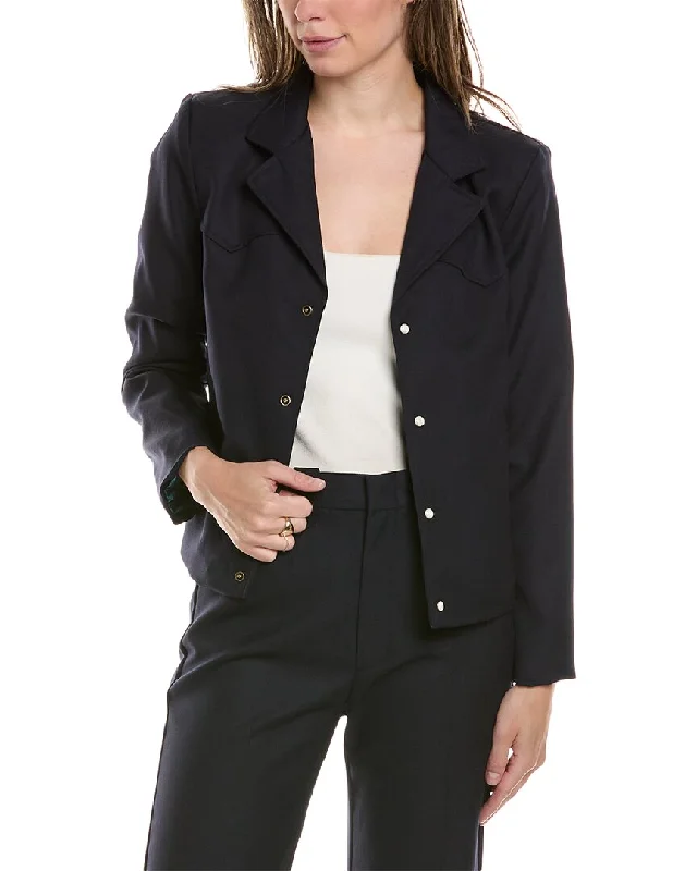 THE GREAT The Western Wool-Blend Blazer Clothing For Women