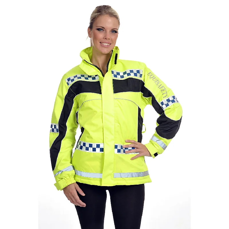 Equisafety Polite Hi-Vis Lightweight Waterproof Jacket Charming Women's Outfit For Special Occasions