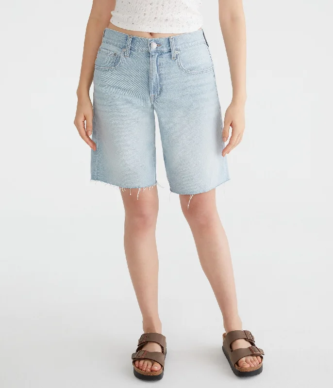 Aeropostale Mid-Rise Baggy Jorts Women's Vintage-Inspired Outfit