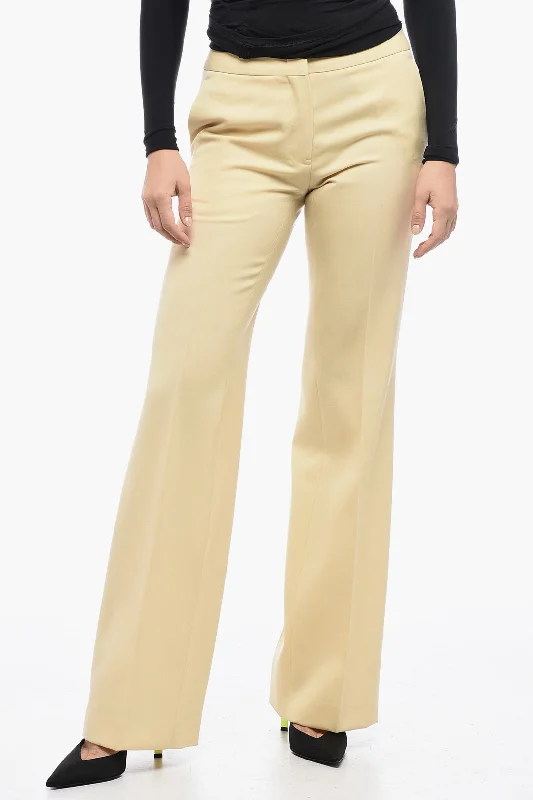 Jil Sander Grain de Poudre Wool Pants with Front Pleats Clothing Brands