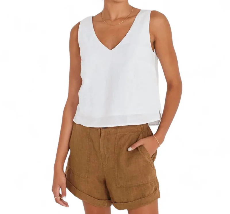 Palmer Linen Short In Espresso Clothing Sale