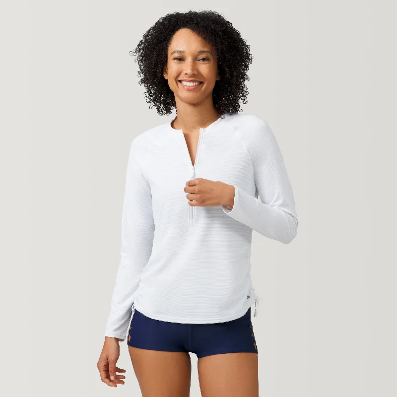 Women's SunFree Quarter Zip UPF Sunshirt Women's Clothing Stores