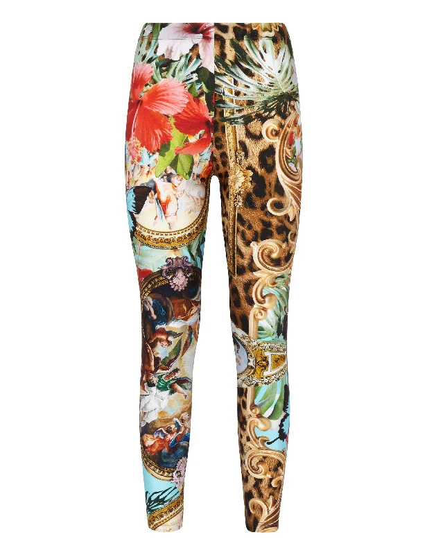 Leggings Baroque Flowers Women's Clothing For Casual Outings