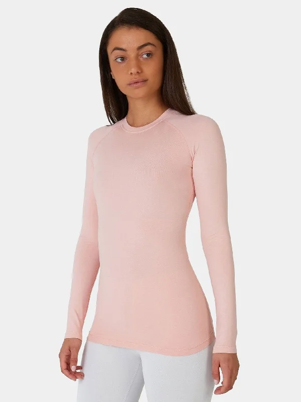 SuperThermal Long Sleeve Compression Base Layer Crew Neck Top for Women With Brushed Inner Fabric Women's Athleisure Apparel