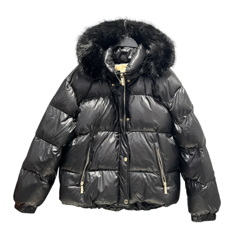 MICHAEL KORS/Puffer Jkt/L/Polyester/BLK/ Women's Plus-Size Clothes