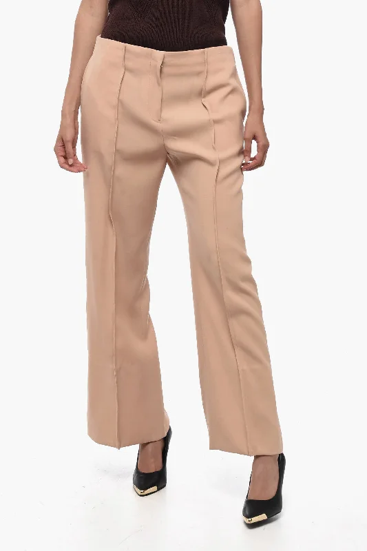 Jil Sander Wool Wide-leg Pants Clothes For Sale