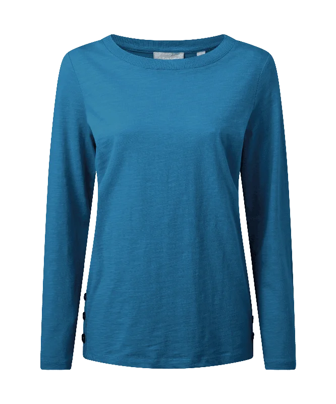 Guernsey Scoop Top - Mykonos Blue Women's Trendy Activewear Apparel