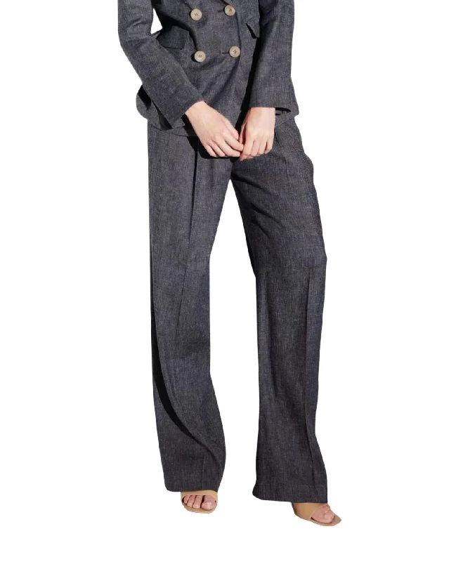 Wide Leg Trouser In Multi Women's Sporty Chic Clothes