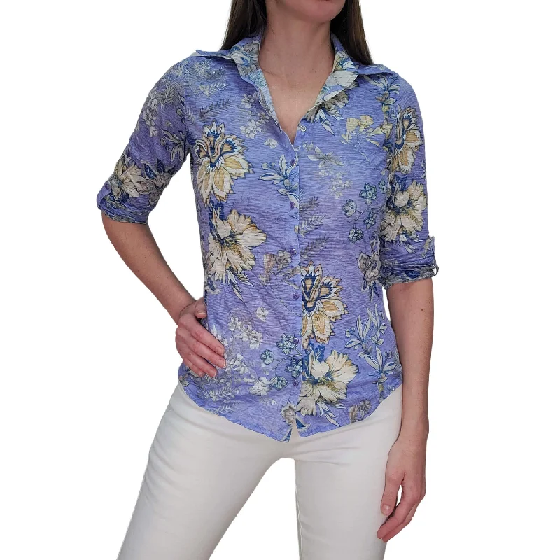 David Cline Roll Up Sleeve Top - Capri Sophisticated Style