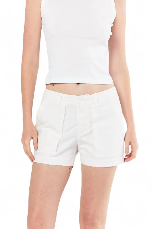 Utility Short In White Winter Wardrobe Clearance