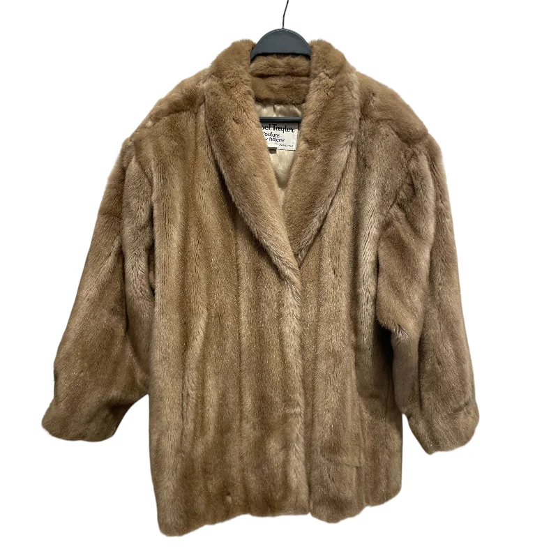 Vintage/Coat/FREE/Fur/BEG/ Elegant Clothing For Women