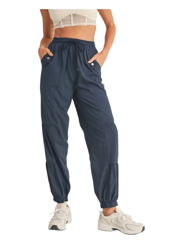 Essential Cargo Pants In Blue Navy Women's Elegant Clothing Sets