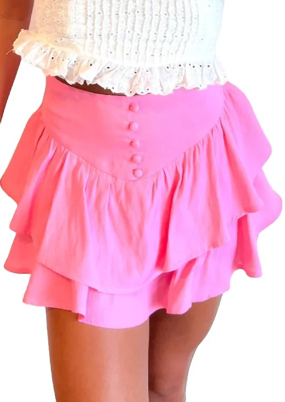 Jamie Tiered Skort In Pink Clothes For Sale