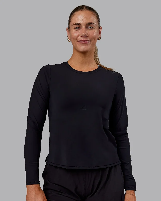 Cadence Long Sleeve Tee - Black Athleisure Wear