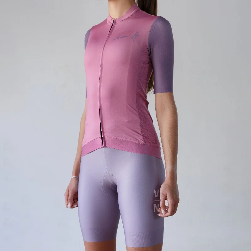 Rosa Viola Cycling jersey Women's Stylish Professional Garments