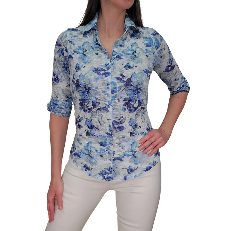 David Cline Roll Up Sleeve Top - Mist Business Casual Outfits