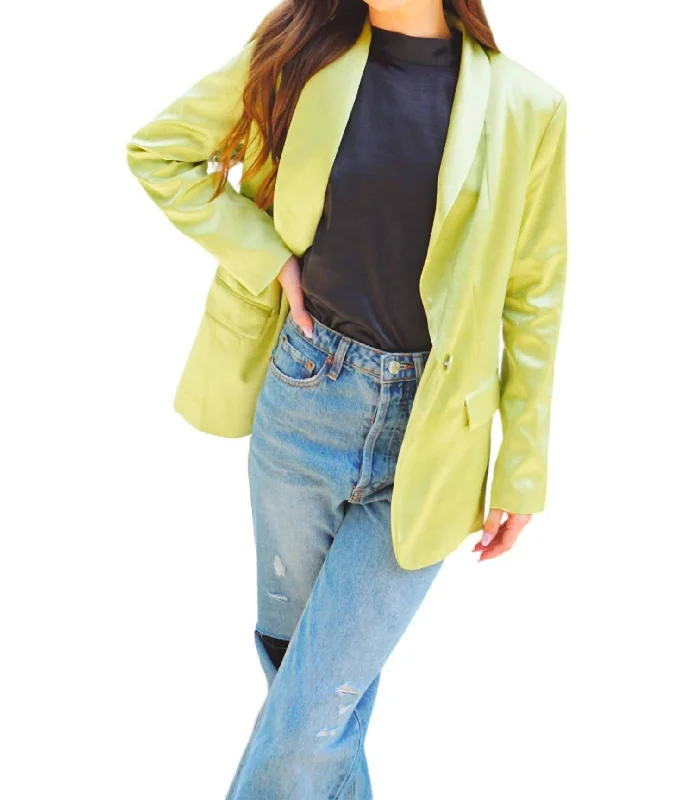 Electric Blazer In Lime Green Fashionable Dresses for Women