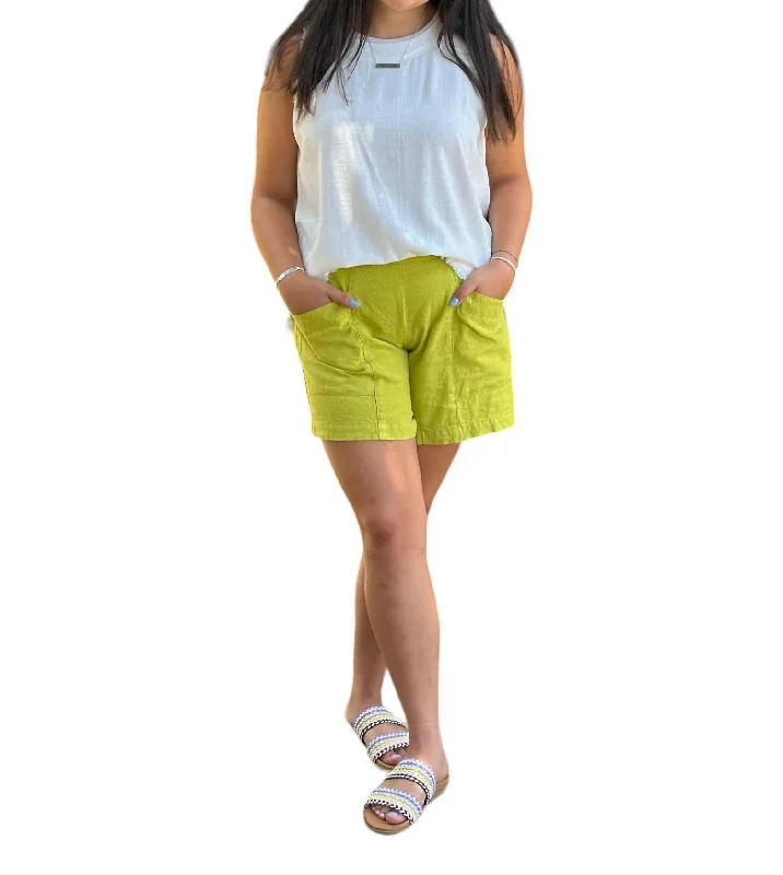 Favorite Shorts In Pickle Green Women's Resort Apparel