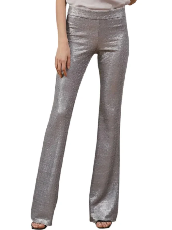 Bellini Sequin Pants In Silver Women's Clothes