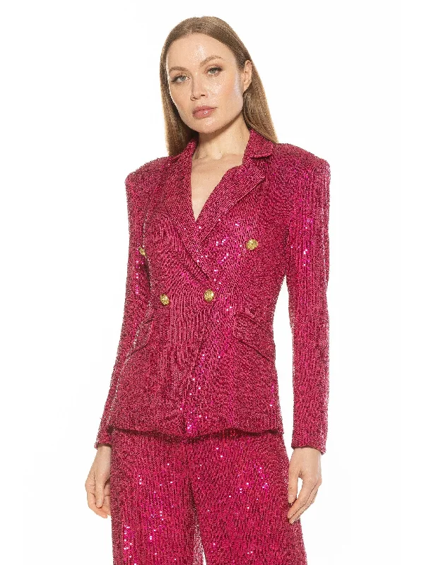 Abbi Sequin Blazer Women's Occasion Wear Clothes