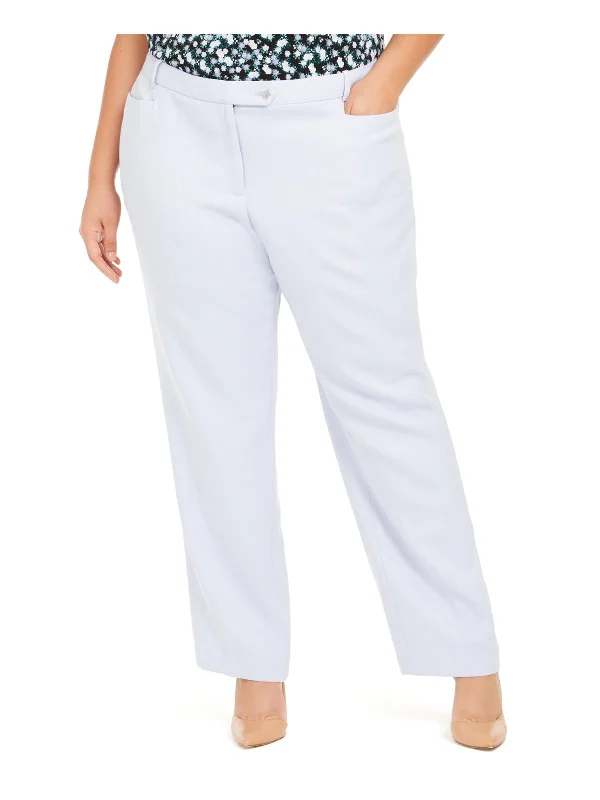 Plus Womens Herringbone Modern Fit Dress Pants Affordable Luxury Women's Apparel