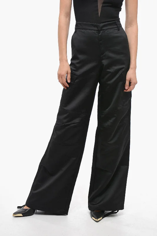 The Andamane Satin Cargo Pants with High Waist Casual Women's Clothing