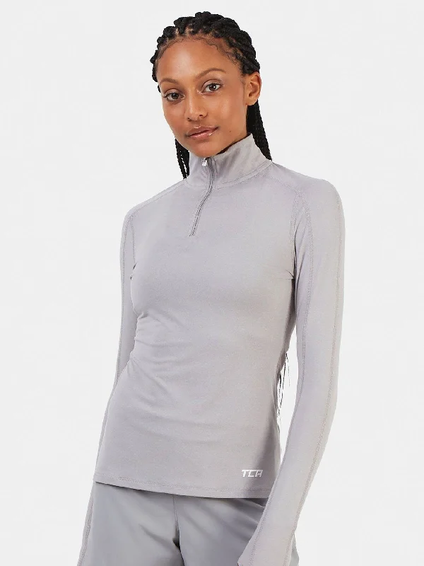 Fusion 2.0 Half Zip Running Top For Women With Thumbholes & Back Zip Pocket Stylish And Comfortable Clothing For Women