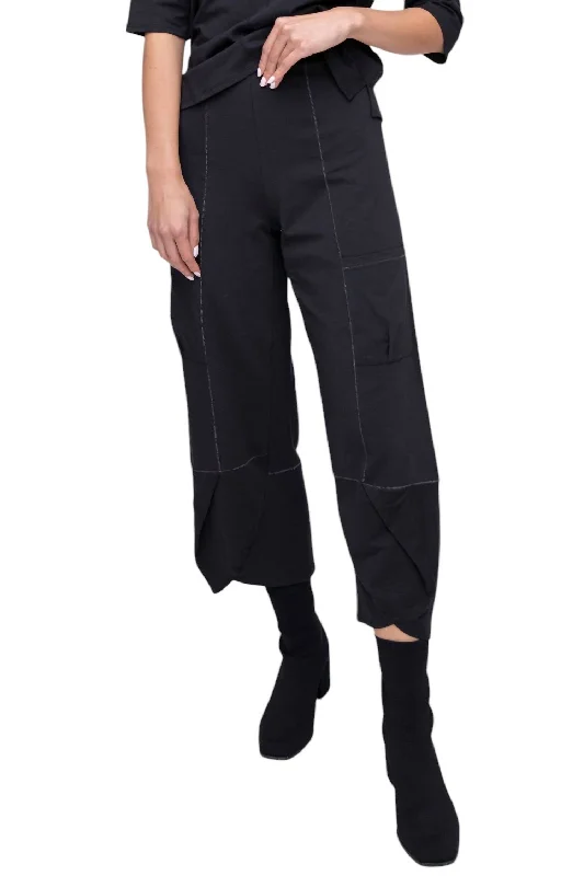 Essential Layers Patch Pocket Pant In Black Women's Casual Wear Clothes