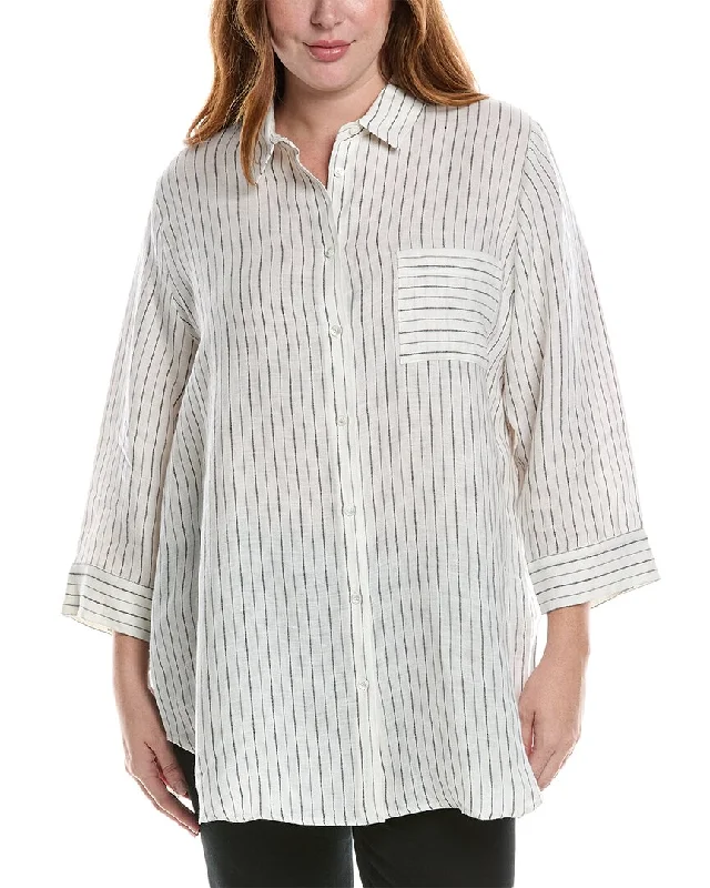 Marina Rinaldi Plus Federica Linen Shirt Plus Size Women's Fashion and Clothing