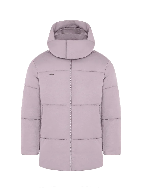 Women's DNA Flower-Warmth Long Puffer—raisin purple Women's High-End Clothing