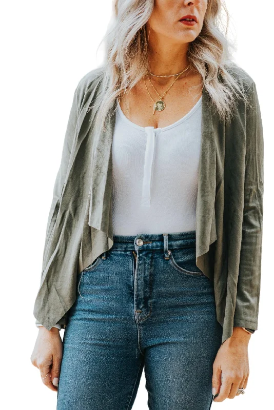 Pro Tip Blazer In Olive Women's Online Clothing Boutique