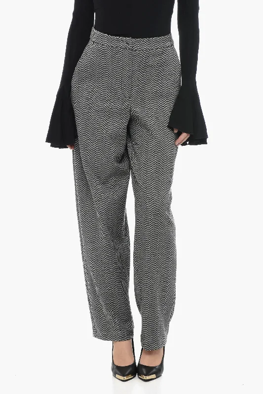 Emporio Armani ICON Baloon Fit Pants with Herringbone Motif Holiday Gift Guide Sale