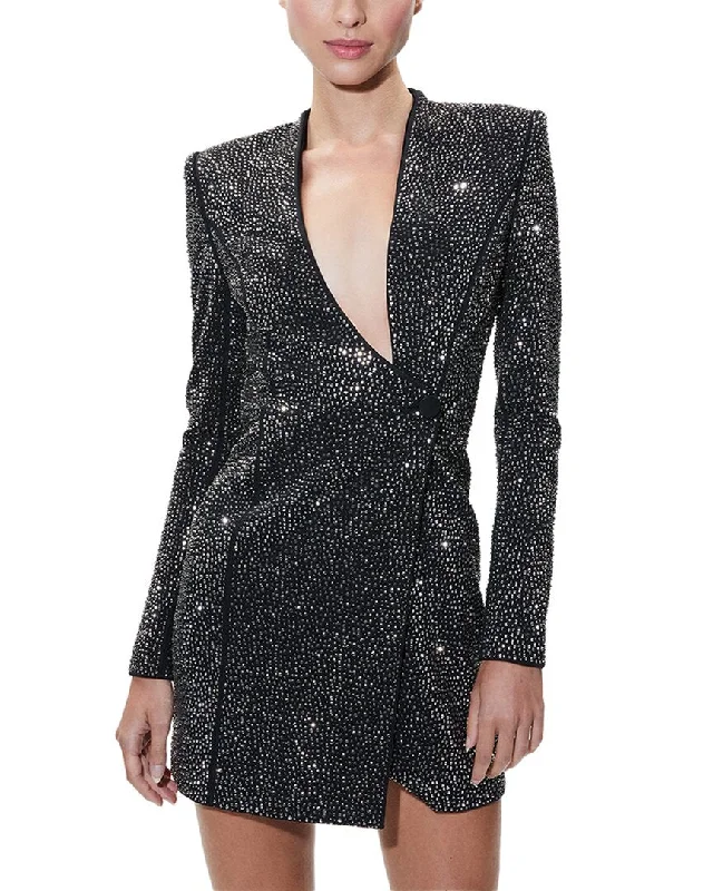 alice + olivia Guenda Embellished Blazer Dress Stylish Outerwear Clothing For Women