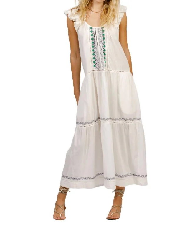 Arrouya Dress In Cream Women's Clothing Stores