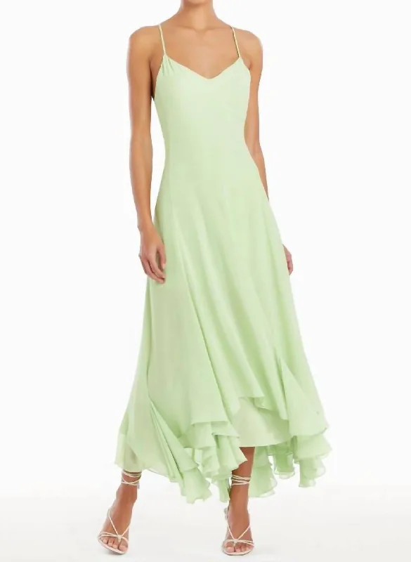 Clemenza Dress In Pear Green Luxury Women's Fashion