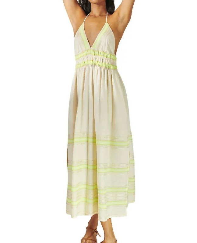 Gete Triangle Dress In Lomi Keylime Women's Clothing For Travel