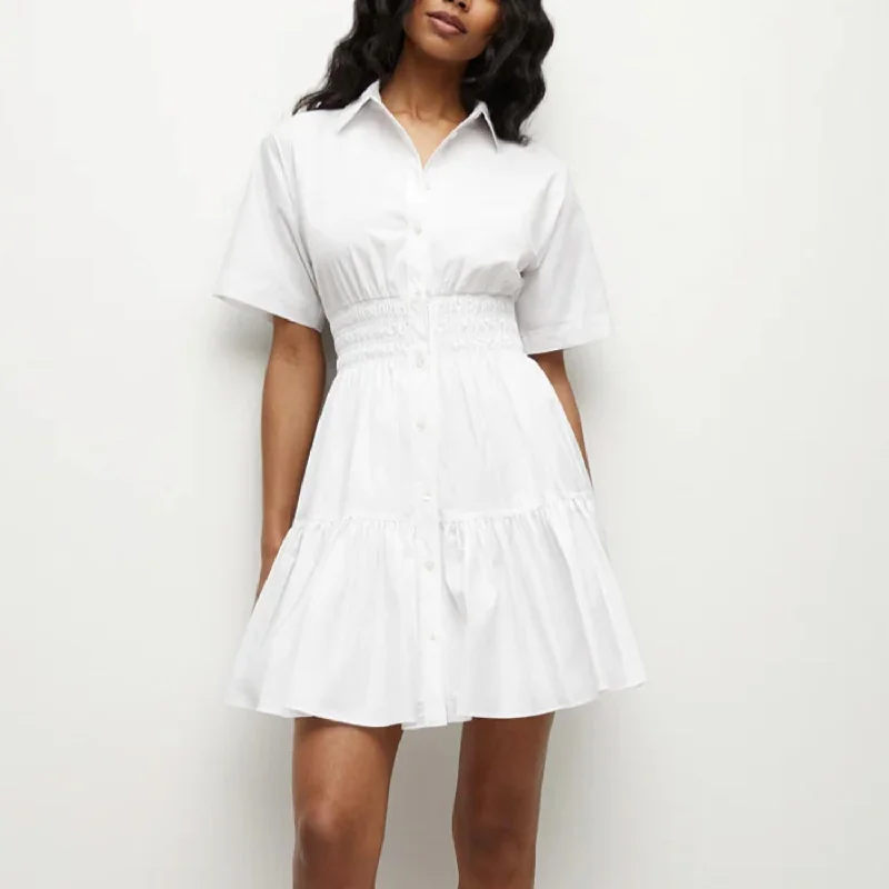 Greta Dress In White Women's Formal Clothes