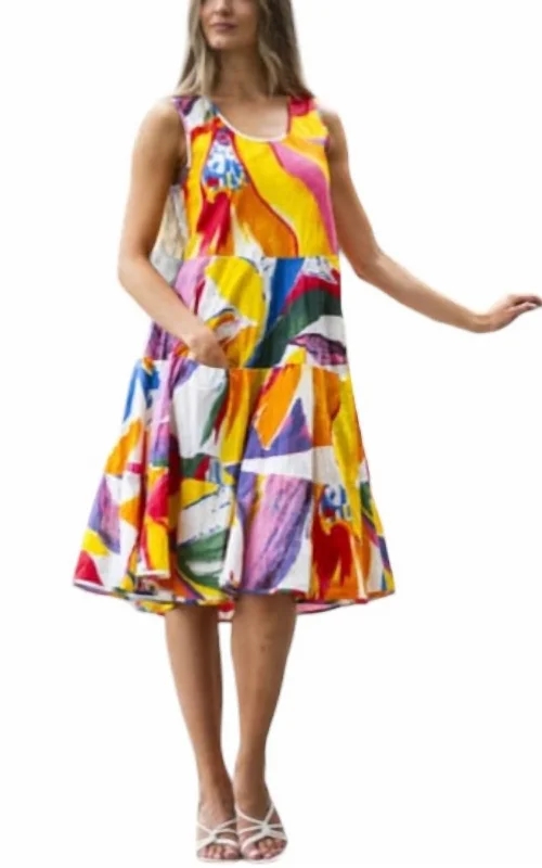 Joy Fit-N-Flare Dress In Abstract Modern Women's Clothes