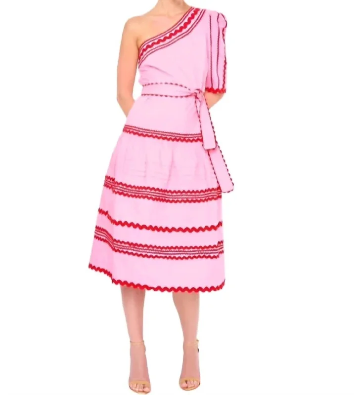 Kerrin Dress In Pink Trendy Women's Apparel